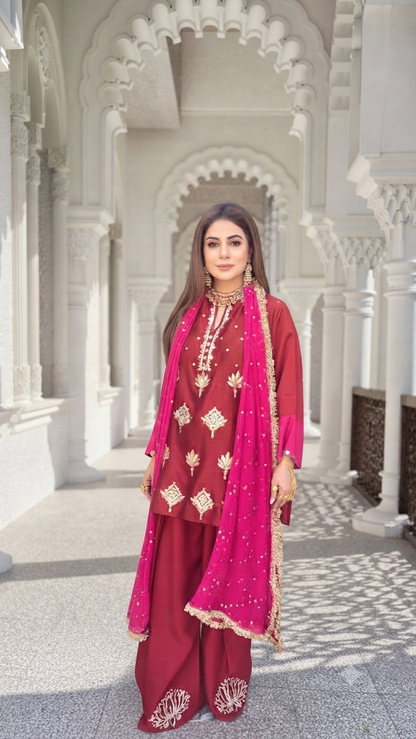 Kurta Rich Crimson Set