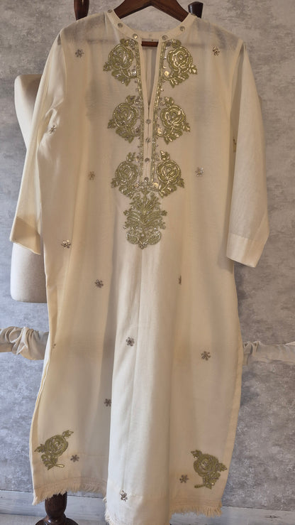 Dhaka malmal Rose Kurta