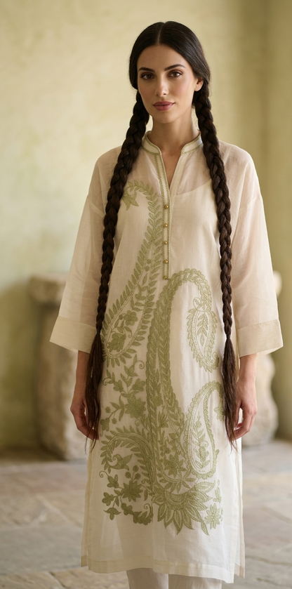Kurta Paisley (Colors on White)