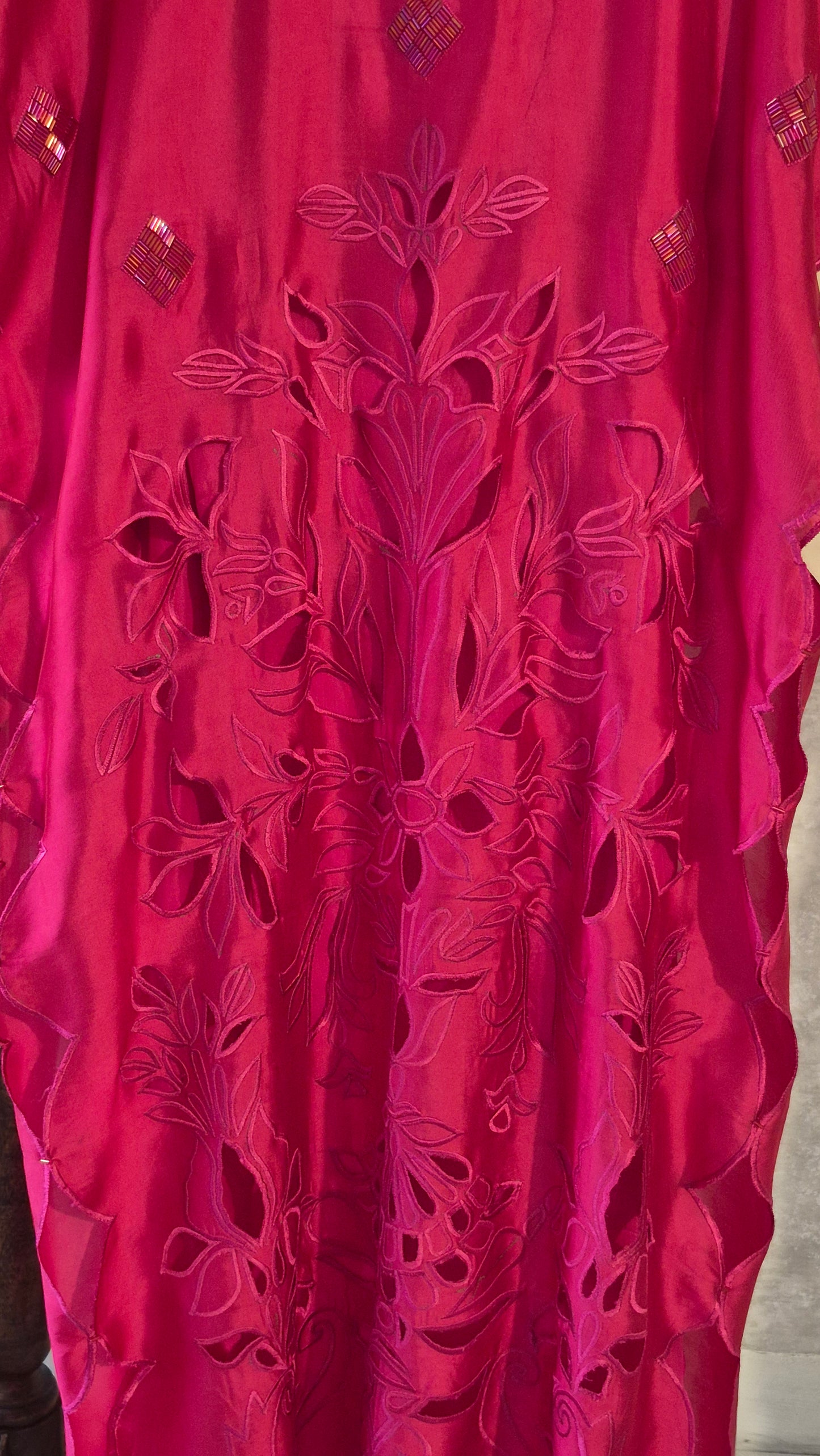 Kaftan Rich Hot Fuschia Pink