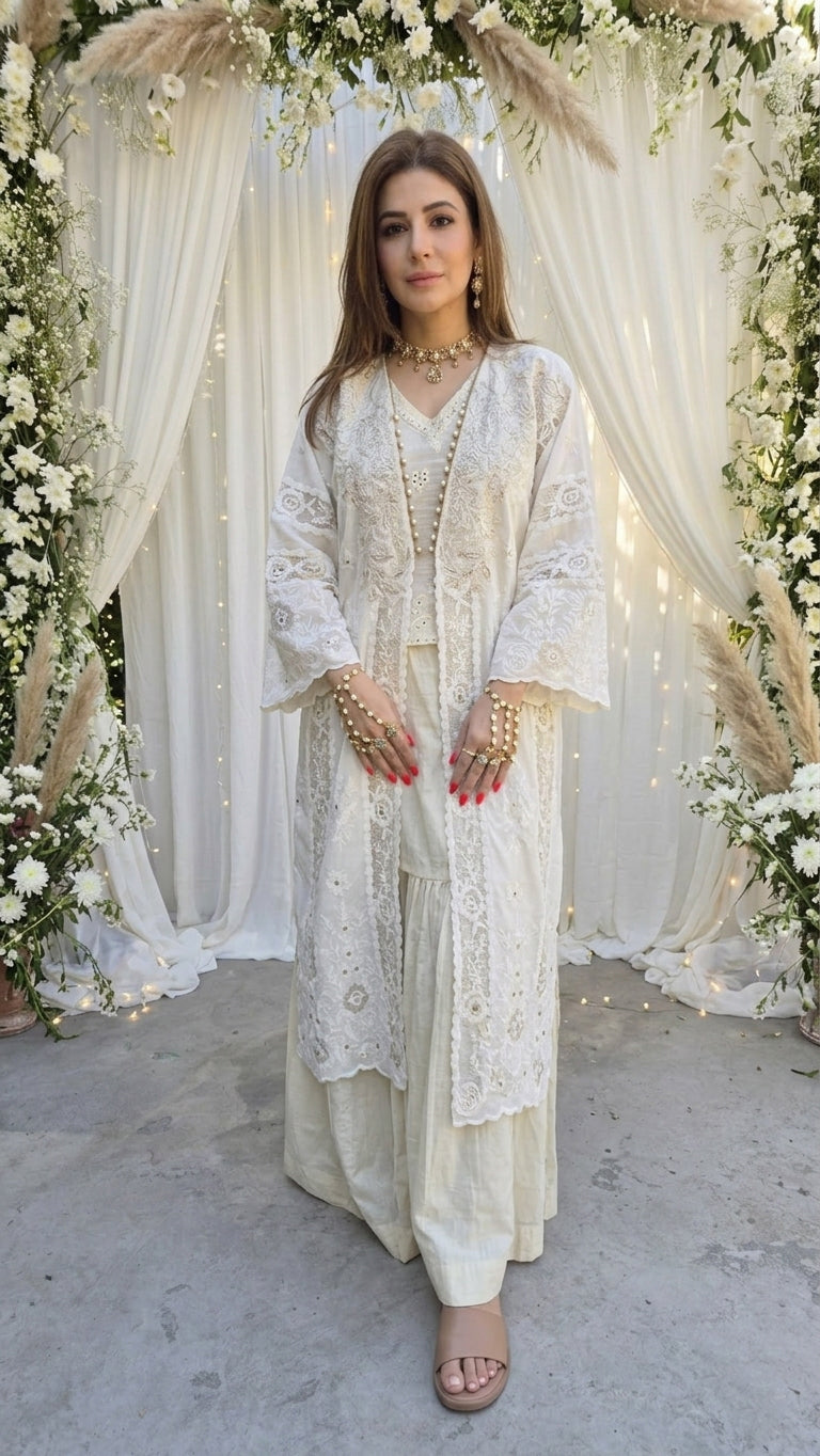 Kaftan Jacket Dhaka Malmal Lawn